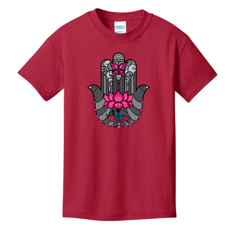 Trending Hamsa Hand Of Fatima, Good Luck Eye Spiritual Basic Youth T-shirt by Sierra Dennis | Artistshot