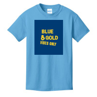 Blue And Gold Game Day Group  For High School Football Graphic Basic Youth T-shirt | Artistshot