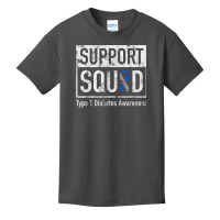 Support Squad Type 1 Diabetes Awareness Ribbon Basic Youth T-shirt | Artistshot