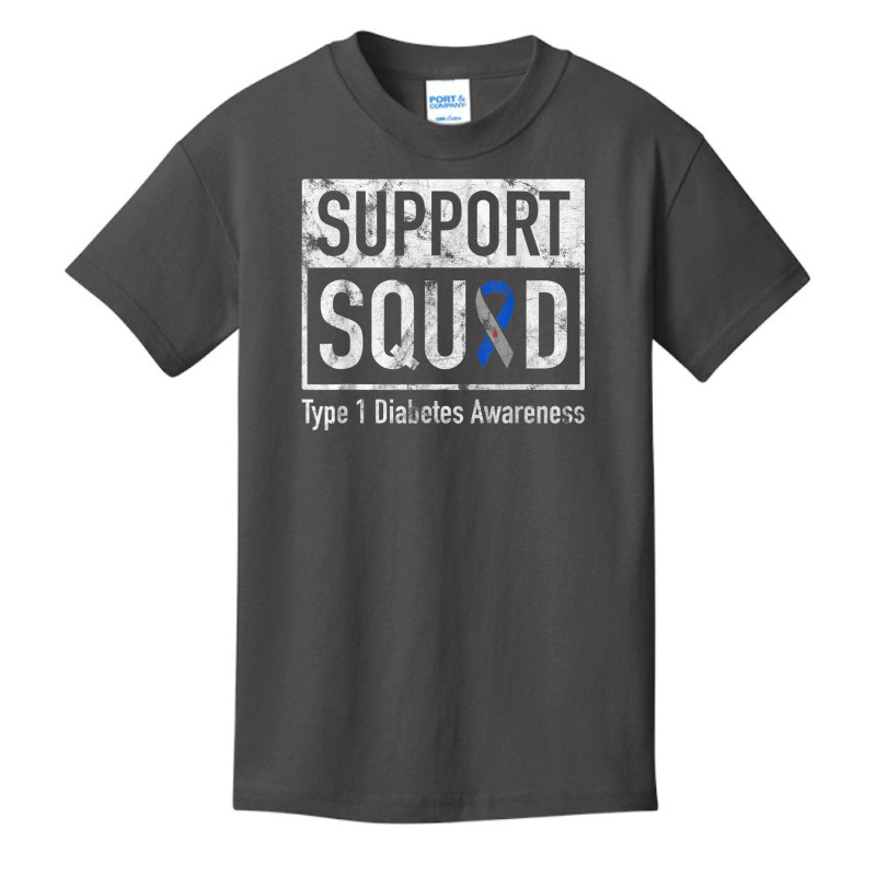 Support Squad Type 1 Diabetes Awareness Ribbon Basic Youth T-shirt by RobertRayColton | Artistshot