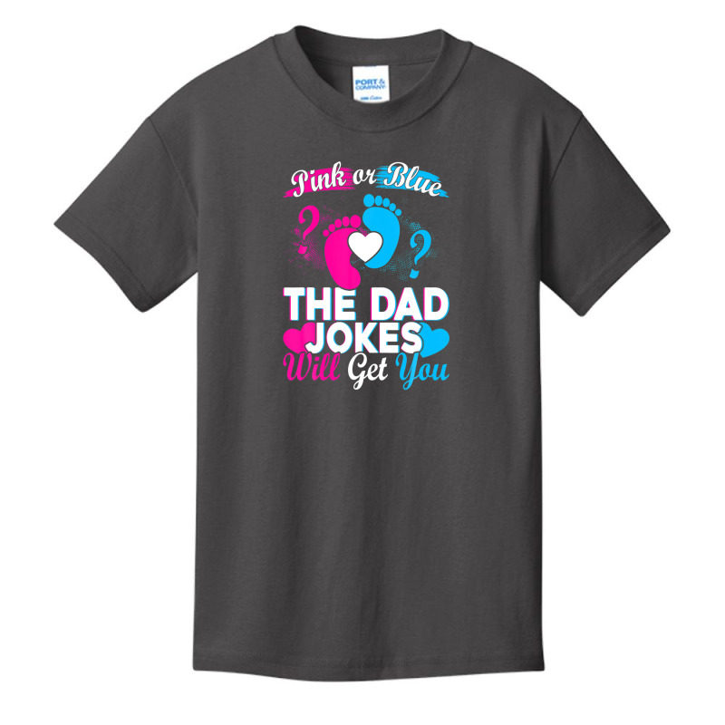 Mens Pink Or Blue The Dad Jokes Will Get You Basic Youth T-shirt by areiasmernelz | Artistshot