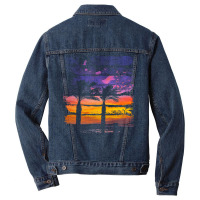 Palm Trees T  Shirt A Beautiful Painting That Shows The Atmosphere Of Men Denim Jacket | Artistshot