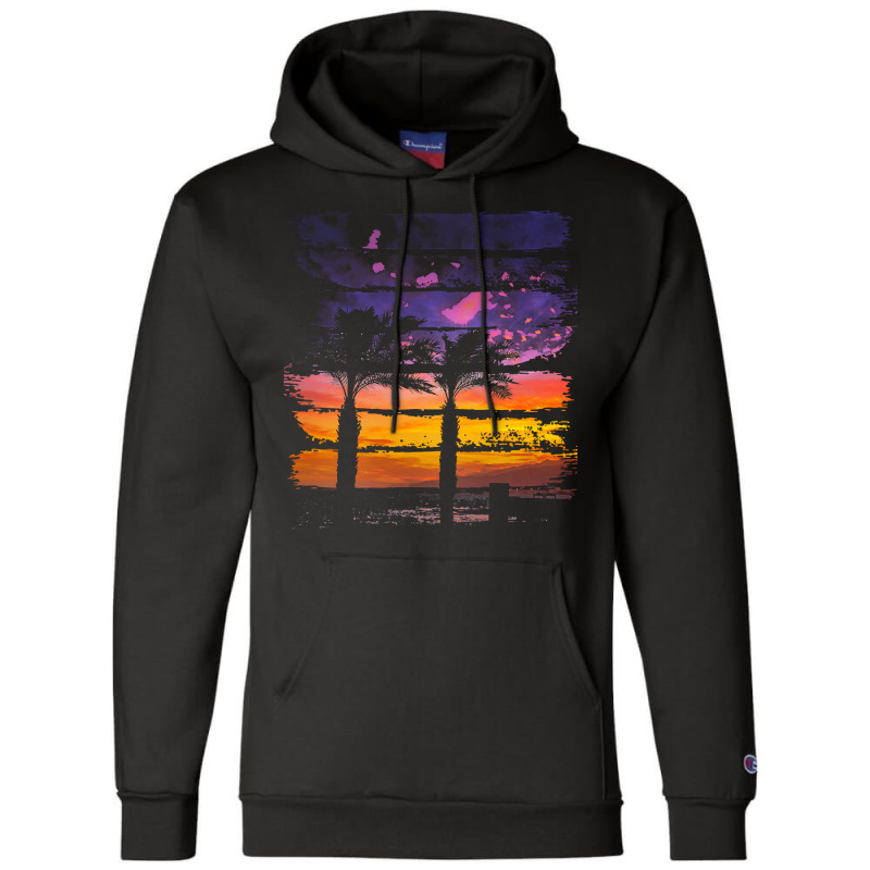 Palm Trees T  Shirt A Beautiful Painting That Shows The Atmosphere Of Champion Hoodie by protectiveblackening | Artistshot