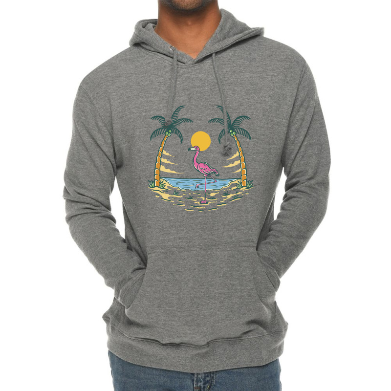 Summer Vibes Flamingo Lightweight Hoodie by Mangustudio | Artistshot