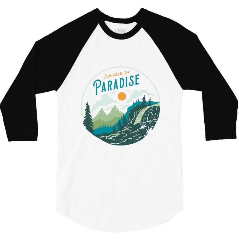 Sunrise In Paradise 3/4 Sleeve Shirt by Mangustudio | Artistshot