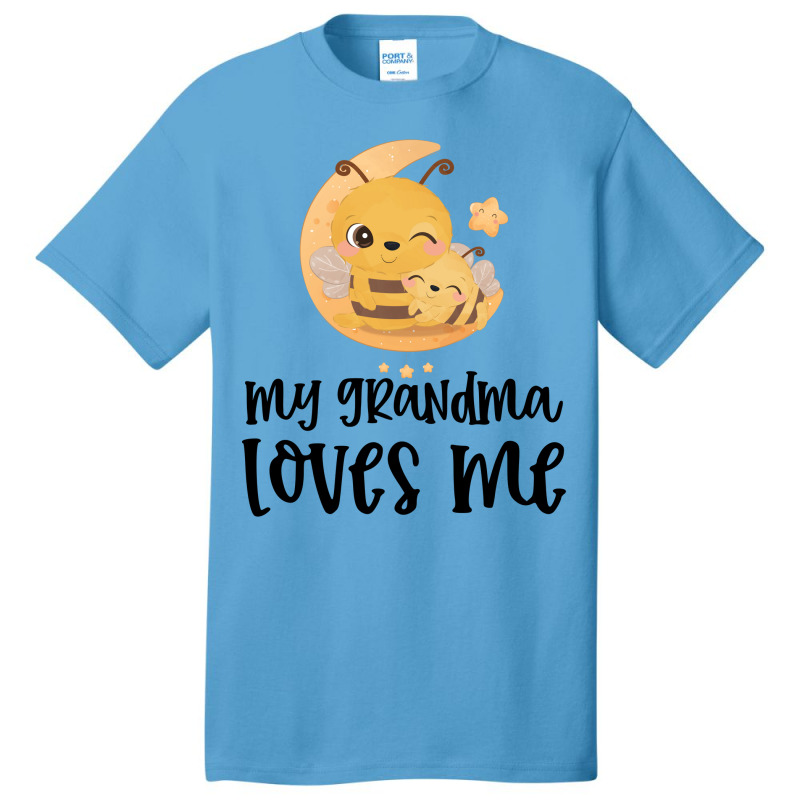 Bees Moon My Grandma Loves Me Basic T-shirt by CueTrendyFinds | Artistshot