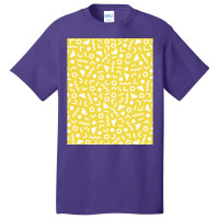 Colorful Retro Memphis Style Pattern Yellow Graphic Basic T-shirt | Artistshot