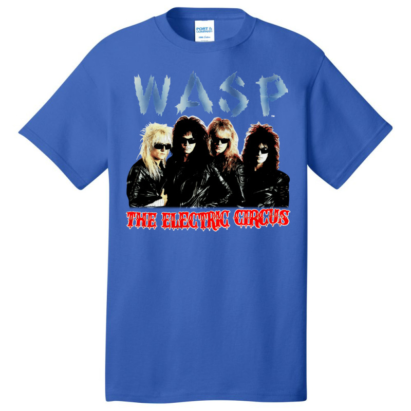 Wasp 1987 The Electric Circus Tour Concert Classic  Nostalgia Yellow Basic T-shirt | Artistshot