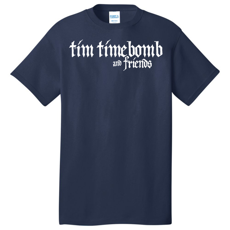 Tim Timebomb And Friends Music Project   Blue Basic T-shirt by moodhuhsanex | Artistshot