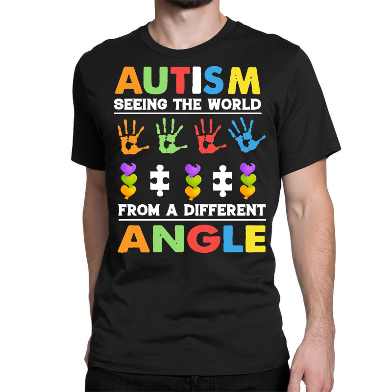 Autism Awareness Month T  Shirt Funny Autism Awareness Seeing The Worl Classic T-shirt by joanie38206 | Artistshot