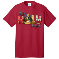 Oh Holy Night Black Holy Family Black Jesus Basic T-shirt | Artistshot