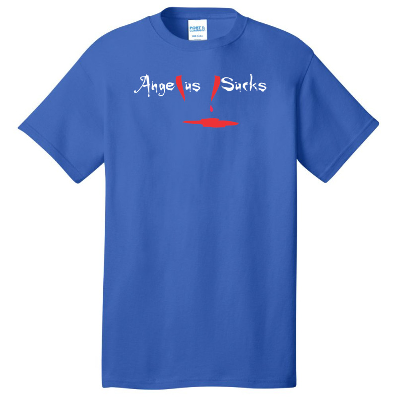 Angelus Sucks Fangs Wr 1 Basic T-shirt by AlyceFlora | Artistshot