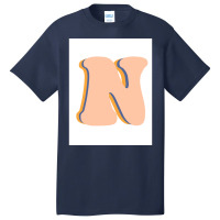 The Letter N Poster Girl Basic T-shirt | Artistshot