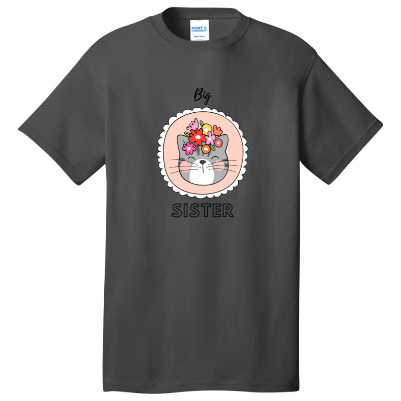 Big Sister Cat For Christmas Basic T-shirt | Artistshot