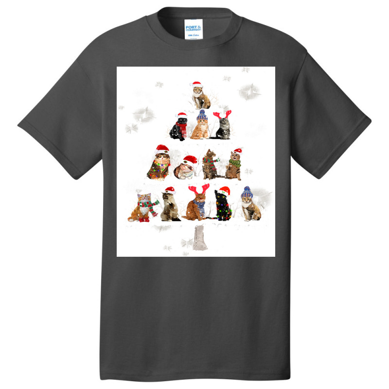 Cat Christmas Lovely Cats Christmas Tree Costume Basic T-shirt | Artistshot