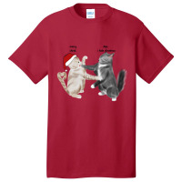 Cat Hates Christmas Basic T-shirt | Artistshot