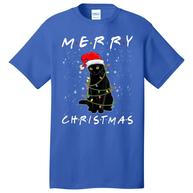 Christmas Cat For Men Funny Cat Christmas Pajama Decoration Basic T-shirt | Artistshot