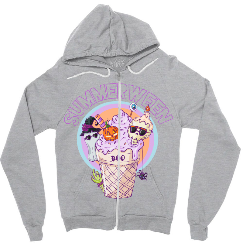 20230808a Summerween Thais Melo Com Marca Dagua Krita Zipper Hoodie | Artistshot