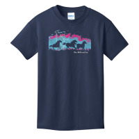 Run Wild And Free Running Horses Silhouettes Thunderstorm T Shirt Basic Youth T-shirt | Artistshot