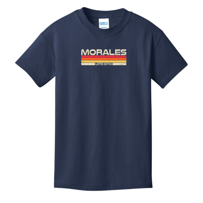 Morales Surname Birthday Family Reunion 80s 90s Sunset Basic Youth T-shirt by alonentjimi9 | Artistshot