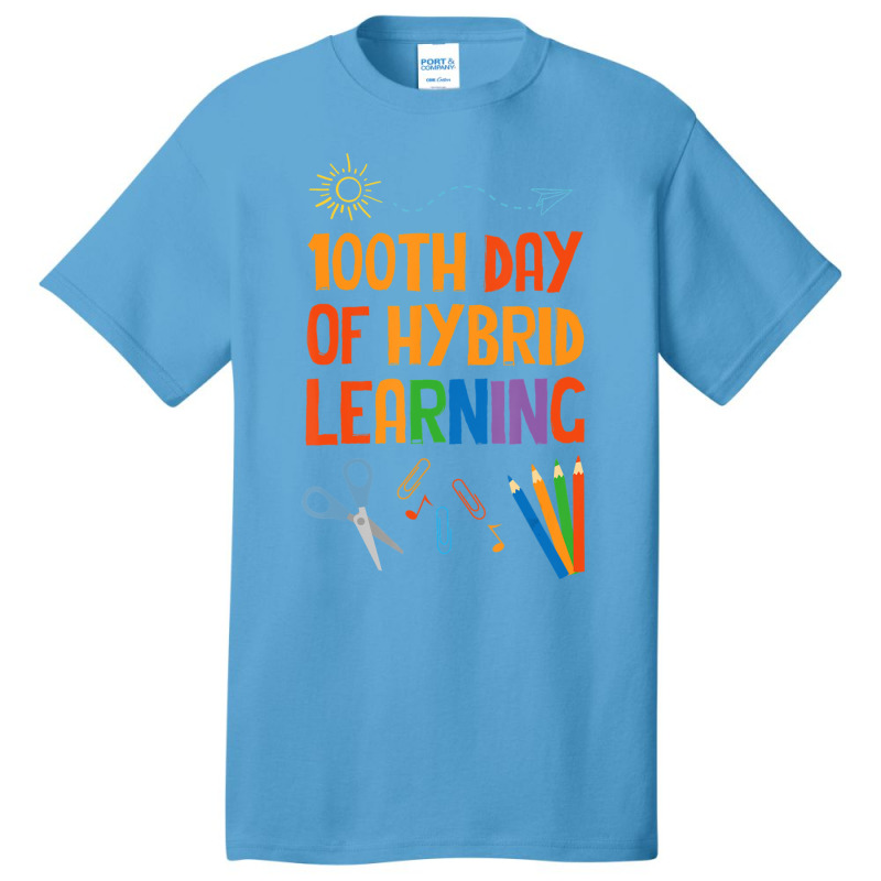 Limited Edition 100th Day Of Hybrid Learning Hundred Days Of School Basic T-shirt by Kristina Ritchey | Artistshot