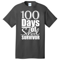 Limited Edition 100th Day Of School 100 Days Survivor Kids Teacher Basic T-shirt | Artistshot