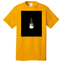 Alpine White Semihollow Electric Guitar Flowering Vines Basic T-shirt | Artistshot