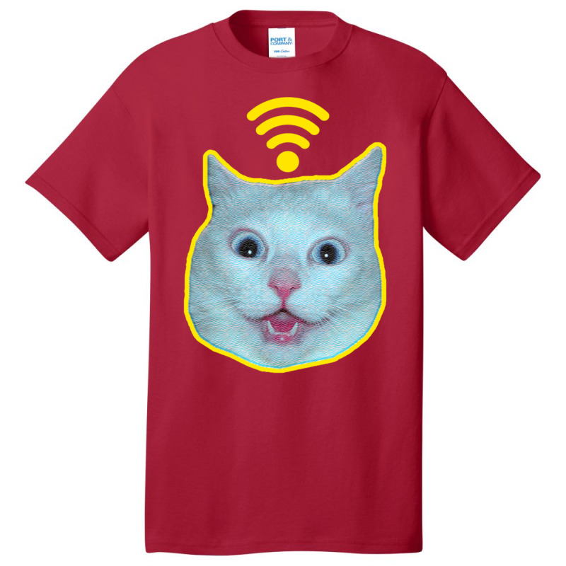 Cat Meme  Free Wifi Basic T-shirt by CAMMIGRAHAM | Artistshot