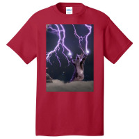 Lightning Cat Basic T-shirt | Artistshot