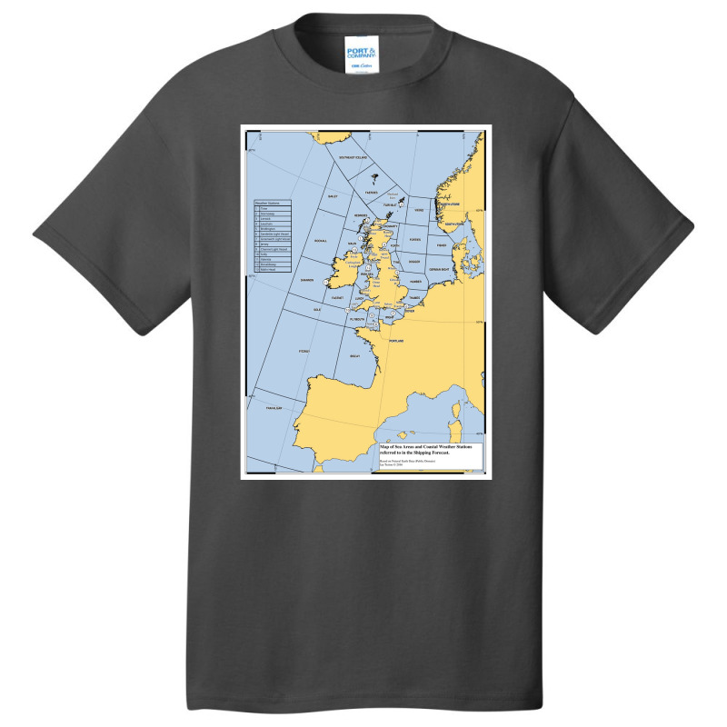 Uk Shipping Forecast Map  Blue Cute Trending Basic T-shirt | Artistshot