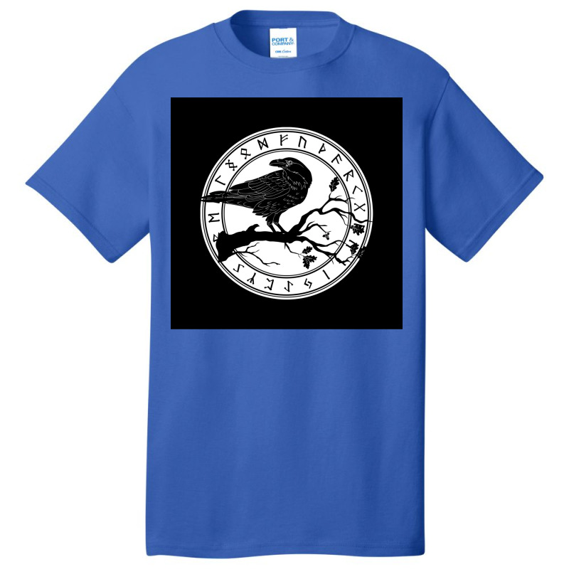 Raven Of Odin Norse Runes Tattoo Viking  Cool Tumblr Basic T-shirt | Artistshot