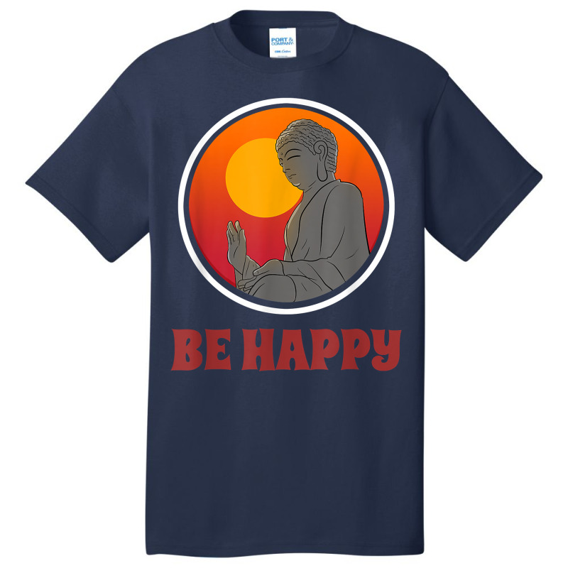 Buddha Monk Namaste Praying Pray Smile Happy Laugh Buddhism T Shirt Basic T-shirt | Artistshot