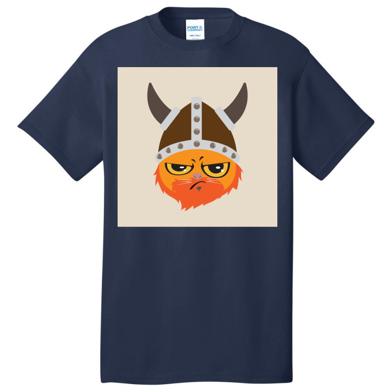 Viking Cat Cat Viking Helmet Emotion Gift  Boy Gift Basic T-shirt | Artistshot