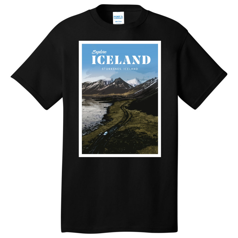 Visit Stokksnes Iceland  Girl Green Summer Basic T-shirt | Artistshot