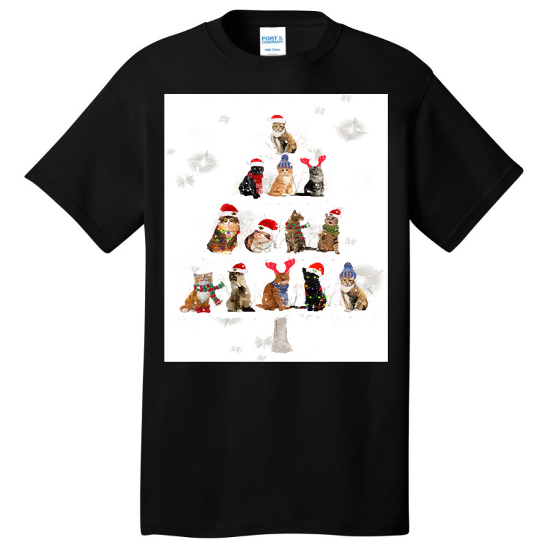 Cat Christmas Lovely Cats Christmas Tree Costume Basic T-shirt | Artistshot