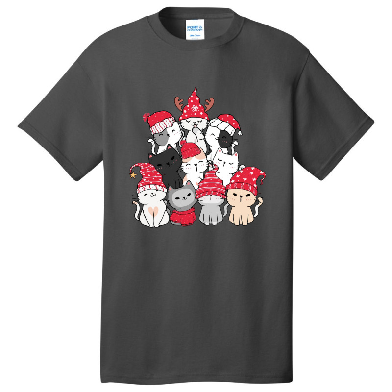 Cat Christmas Tree Basic T-shirt | Artistshot