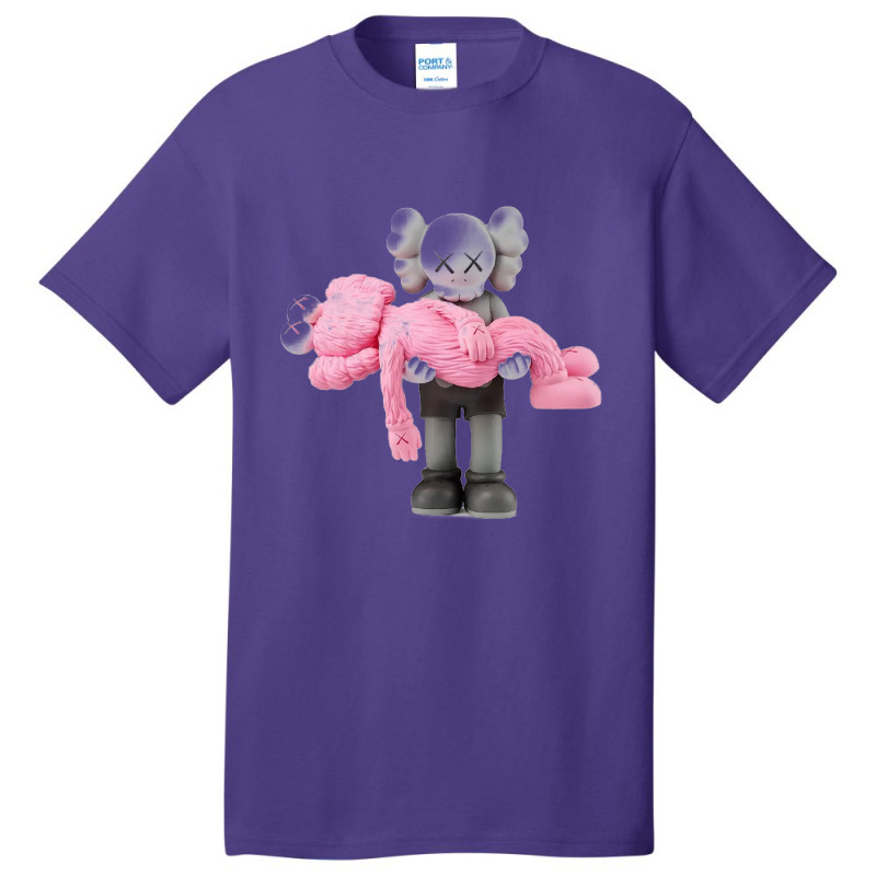 'kaws' Helping Pink Basic T-shirt | Artistshot