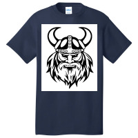 Viking Norse Helmet Man  Funny Green Basic T-shirt | Artistshot