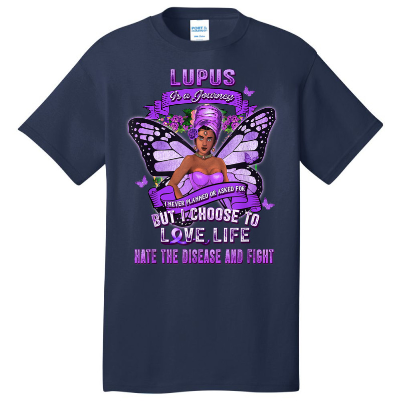 Lupus Awareness African American Warrior Purple Ribbon Women T Shirt Basic T-shirt | Artistshot