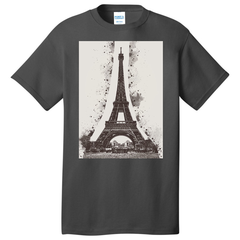 Paris Eiffel Landmark Basic T-shirt | Artistshot