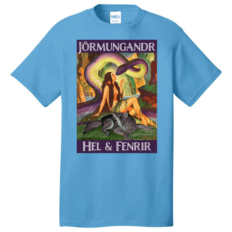 X27s Children Jormungandr Hel And Fenrir  Travel Humor Basic T-shirt | Artistshot