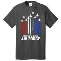 Air Force Flyover T-shirt Veterans Day 4th Of July Gift Basic T-shirt | Artistshot