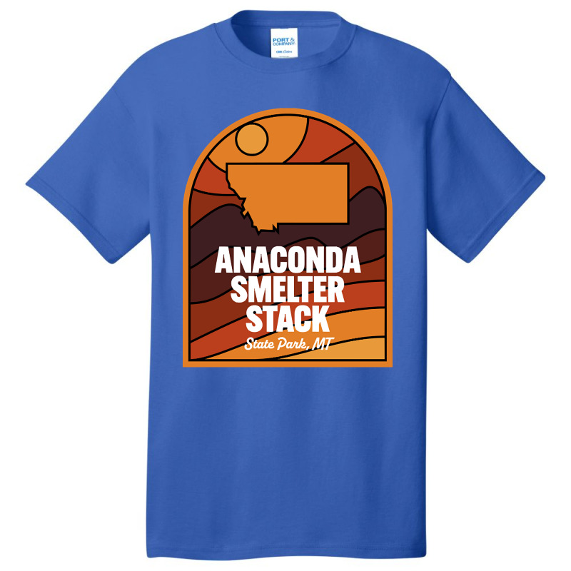 Anaconda Smelter Stack State Park Montana Basic T-shirt by kayakbetween30 | Artistshot