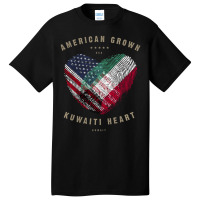 Hot Trend American Grown Kuwaiti Heart Love Kuwait Flag Basic T-shirt | Artistshot