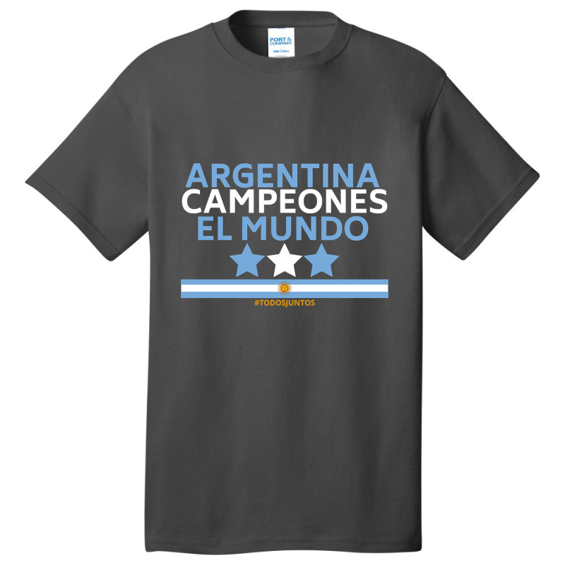 Argentina Campeones El Mundo Basic T-shirt by CrystalRied88 | Artistshot