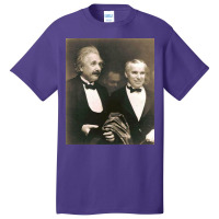 Elbert Einstein With Charlie Chaplin Basic T-shirt | Artistshot