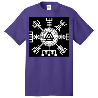 Viking Compass Vegvisir Valknutrunes Viking  Retro Basic T-shirt | Artistshot