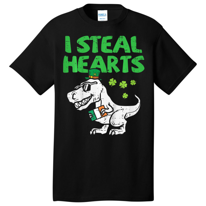 Limited Edition Kids I Steal Hearts T-rex Dinosaur Dino St Patricks Da Basic T-shirt | Artistshot