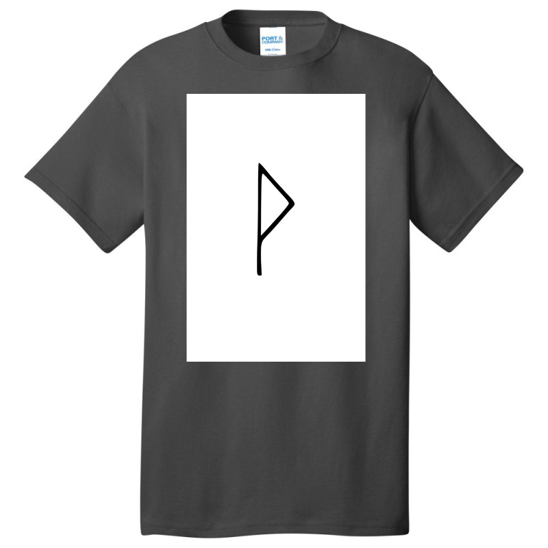 Viking Norse Rune Wunjo Simple Black Amp White  Red Cool Basic T-shirt | Artistshot