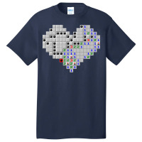 Minesweeper Heart Love Cute Valentine Day Long Sleeve T Shirt Basic T-shirt | Artistshot